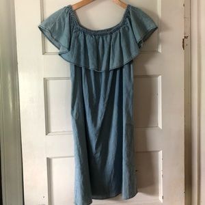 Denim Off-the-Shoulder Dress